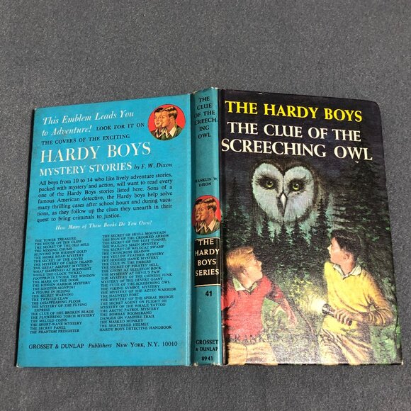 The Hardy Boys #41 The Clue of the Screeching Owl c. 1962 Grosset & Dunlap ~ HB - Picture 3 of 9